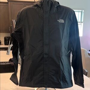 The North Face Men's Black Windbreaker Zip Up Jacket Large